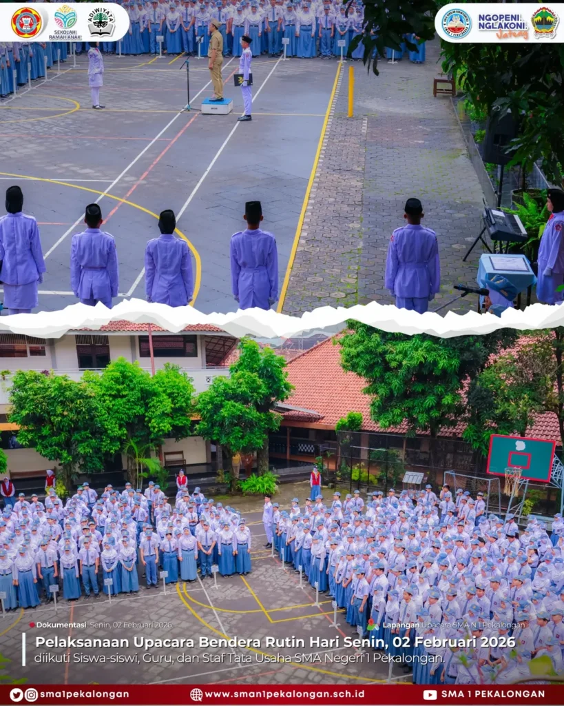 🇮🇩 Upacara Bendera Senin Rutin – SMAN 1 Pekalongan 🇮🇩Upacara bendera merupakan bagian penti (4)