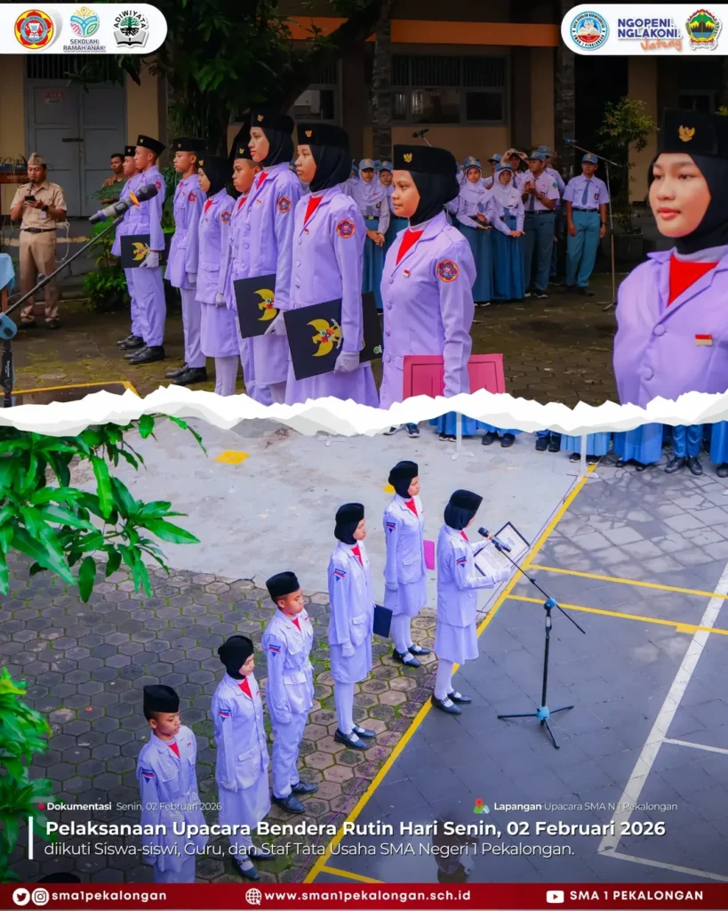 🇮🇩 Upacara Bendera Senin Rutin – SMAN 1 Pekalongan 🇮🇩Upacara bendera merupakan bagian penti (5)