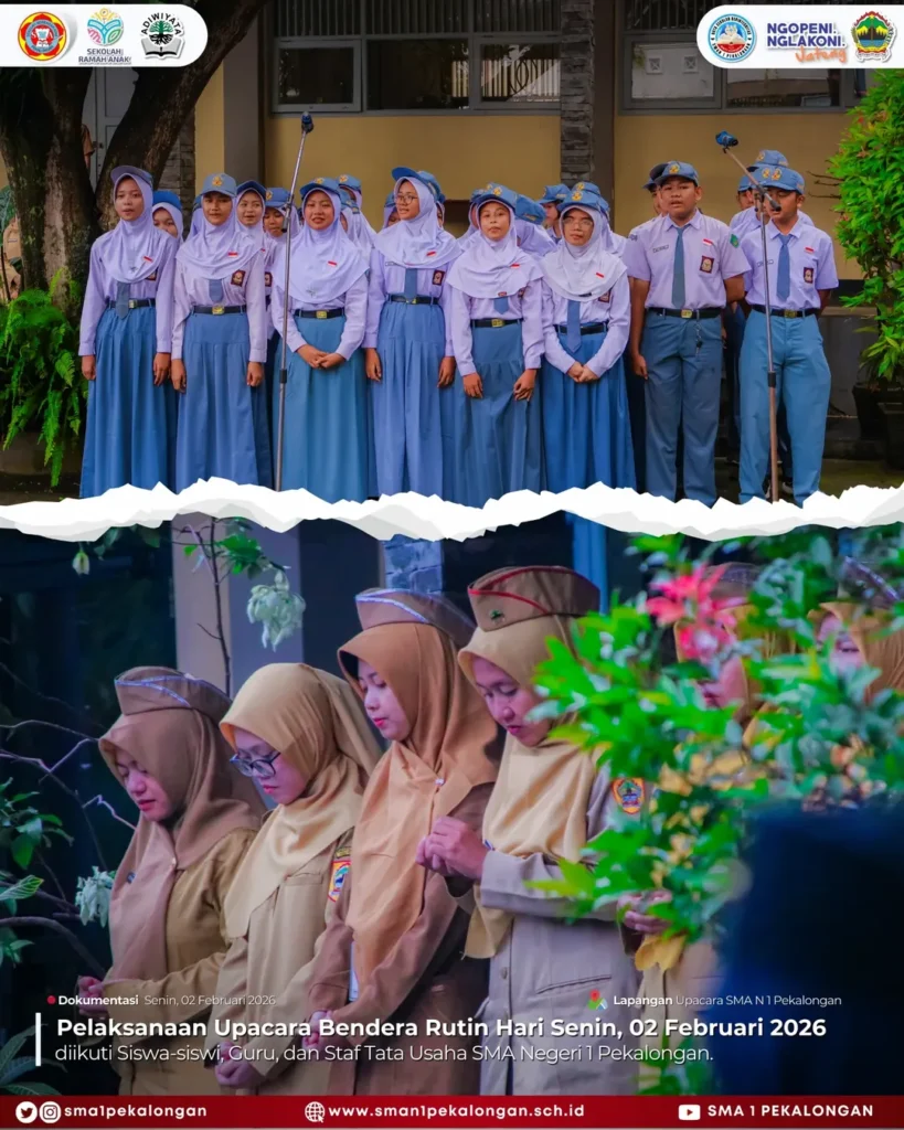 🇮🇩 Upacara Bendera Senin Rutin – SMAN 1 Pekalongan 🇮🇩Upacara bendera merupakan bagian penti (7)